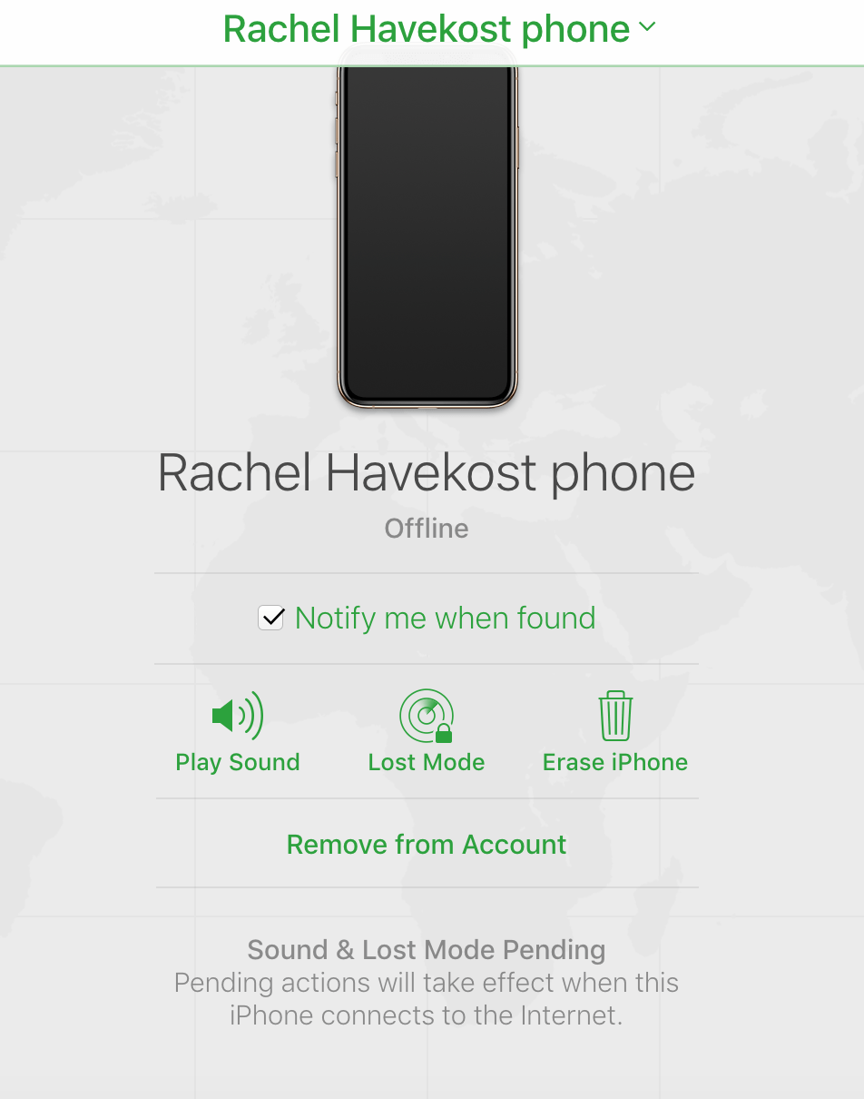   The saddest notification.  